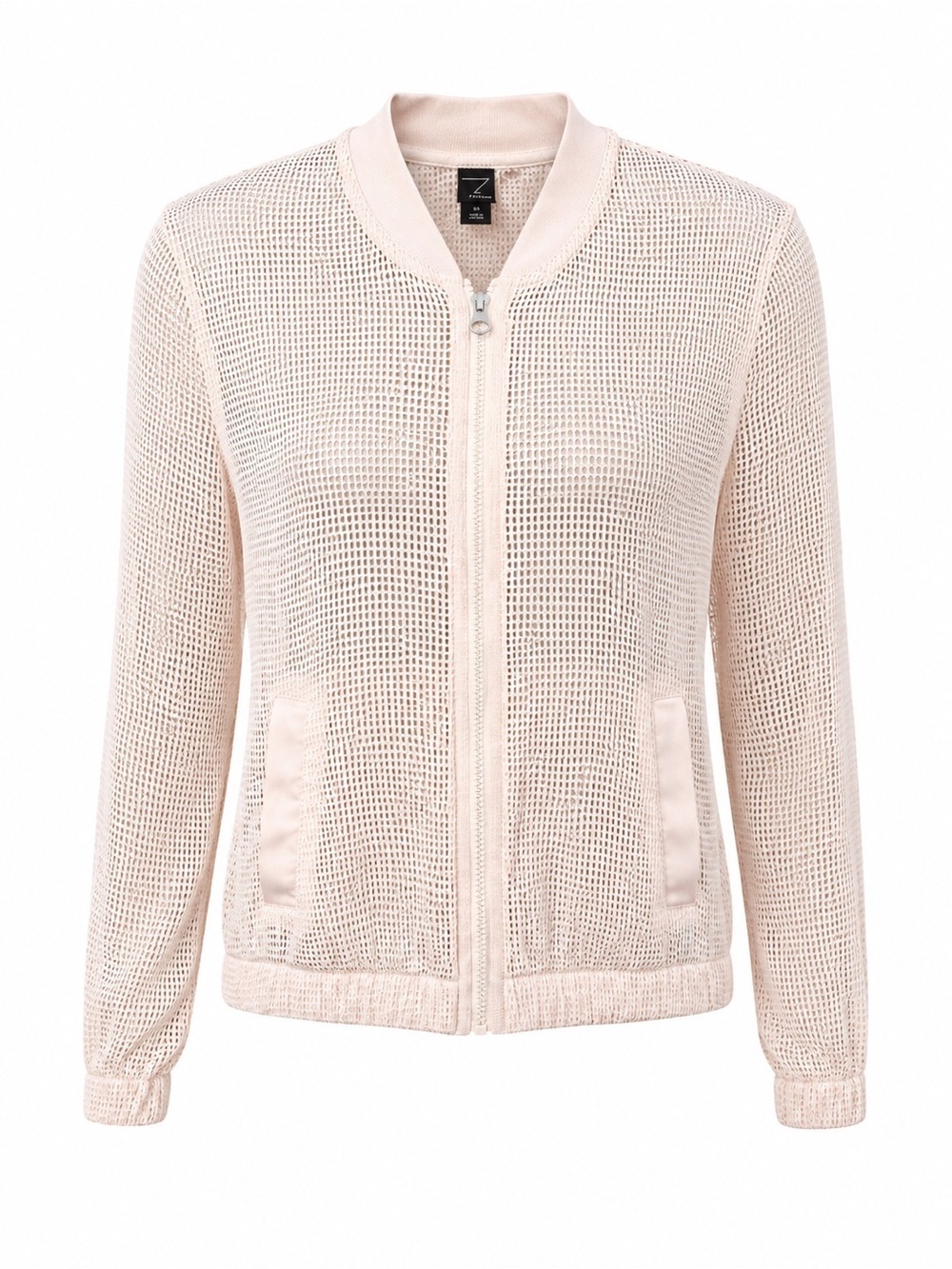 Zella Mesh Bomber Jacket With Zipper Closure & Pockets Women's Size XS